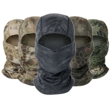 Military Face Mask Tactical Balaclava UV Protection Neck Headwear for Men Women