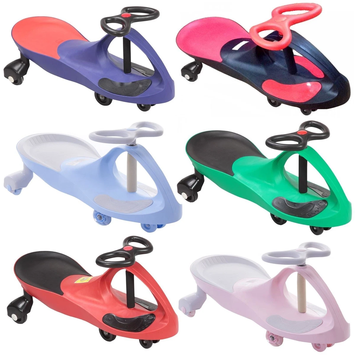SWING CAR RIDE ON SWIVEL SCOOTER CHILDRENS TOY KIDS WIGGLE GYRO