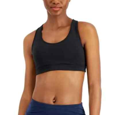 ID Ideology Women's Plus Size Medium Impact Sports Bra Deep Black 2X