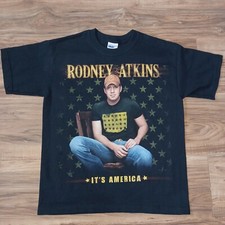 Rodney Atkins Its America Tour T Shirt Tee - Size Youth Medium M - Black