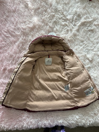 Moncler Enfant Burgunderrot Wattiert Federn Daunen Kleinkind Mantel Gr. 3 - Bild 5 von 7