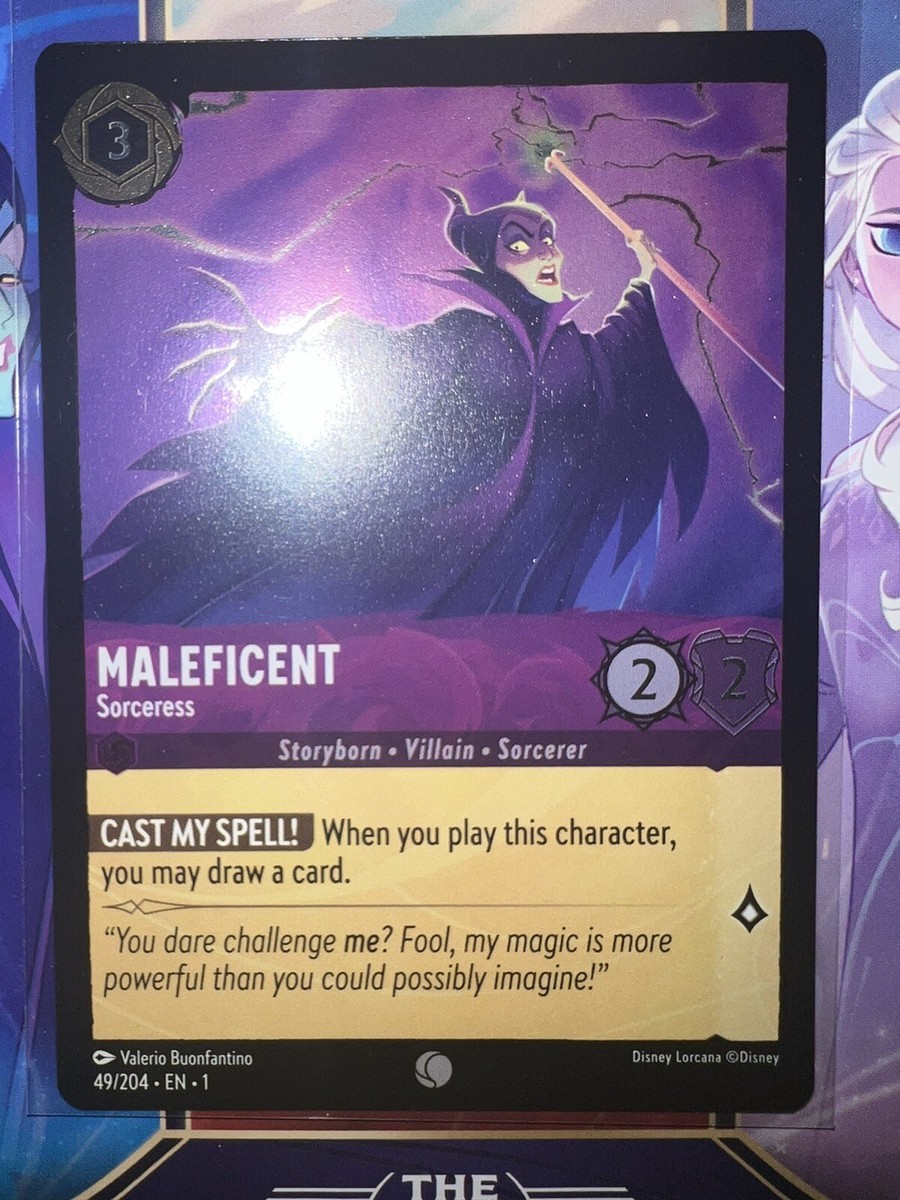 Disney Lorcana TCG CCG Maleficent 49/204 Holo Foil Card *MINT Pack Fresh*