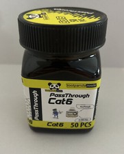 Cat6 Passthrough connector Gold Plated 50 pcs Tool Panda