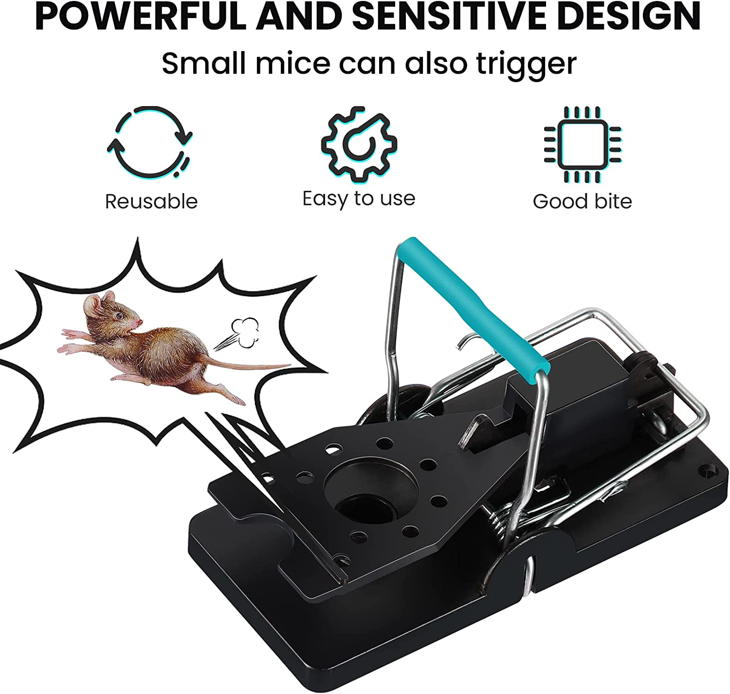 24 Pcs Mouse Traps Plastic Mice Trap House Indoor Rat Trap Quick