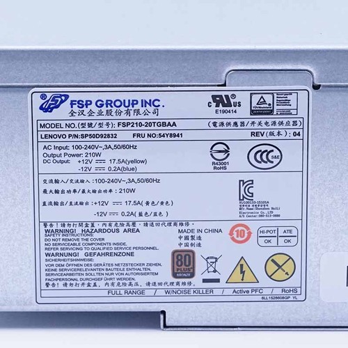 FSP210-20TGBAA 10Pin 210W Power Supply For Lenovo M700 M800 M900 P310 - Afbeelding 2 van 4