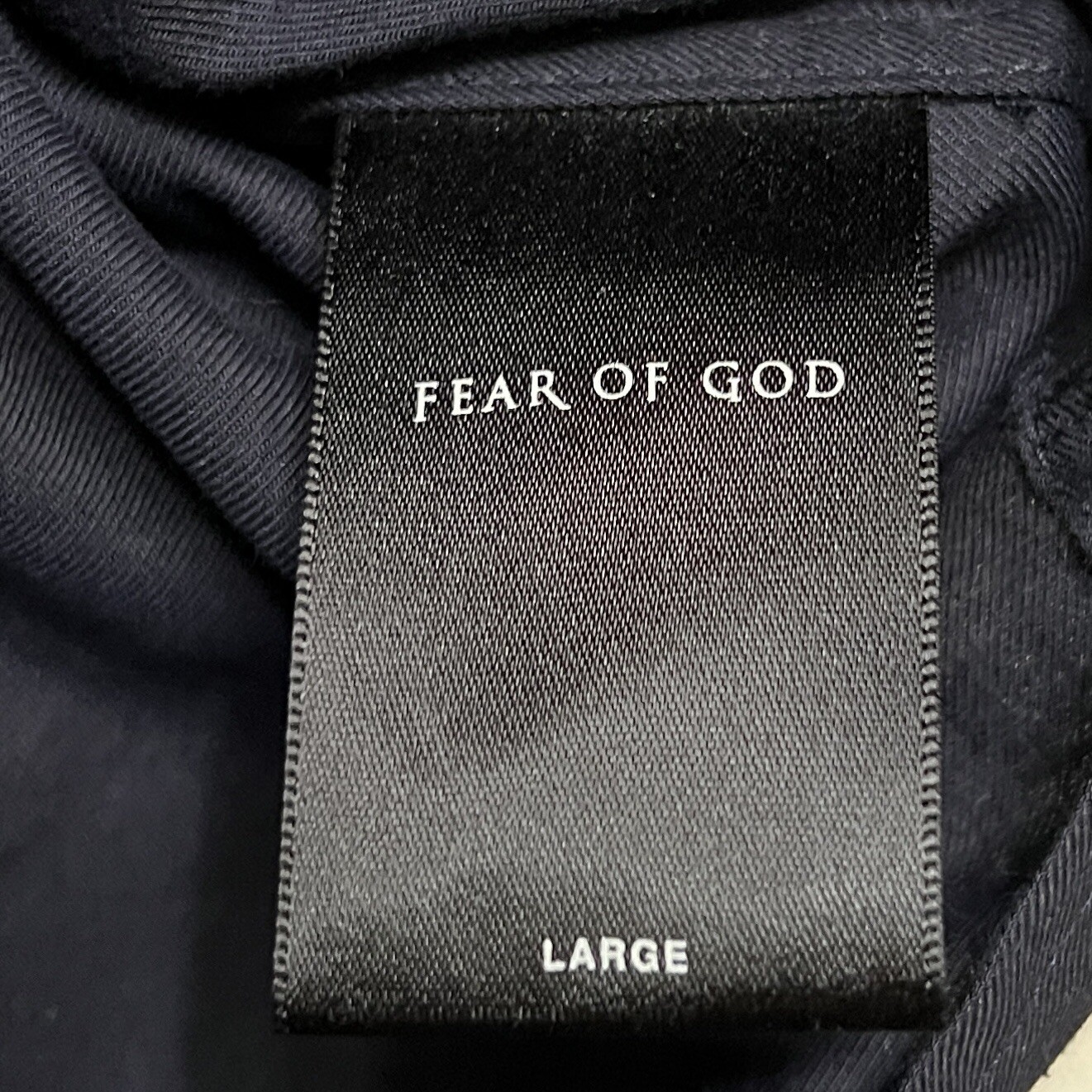 FOG Fear of God Mens 2XL Navy Blue 5th Collection Pajama Shirt Big and Tall thumbnail 3