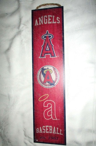 ANAHEIM ANGELS {Los Angeles} Heritage Banner Wood Sign 24" x 6" #02 - NEW - Picture 1 of 2