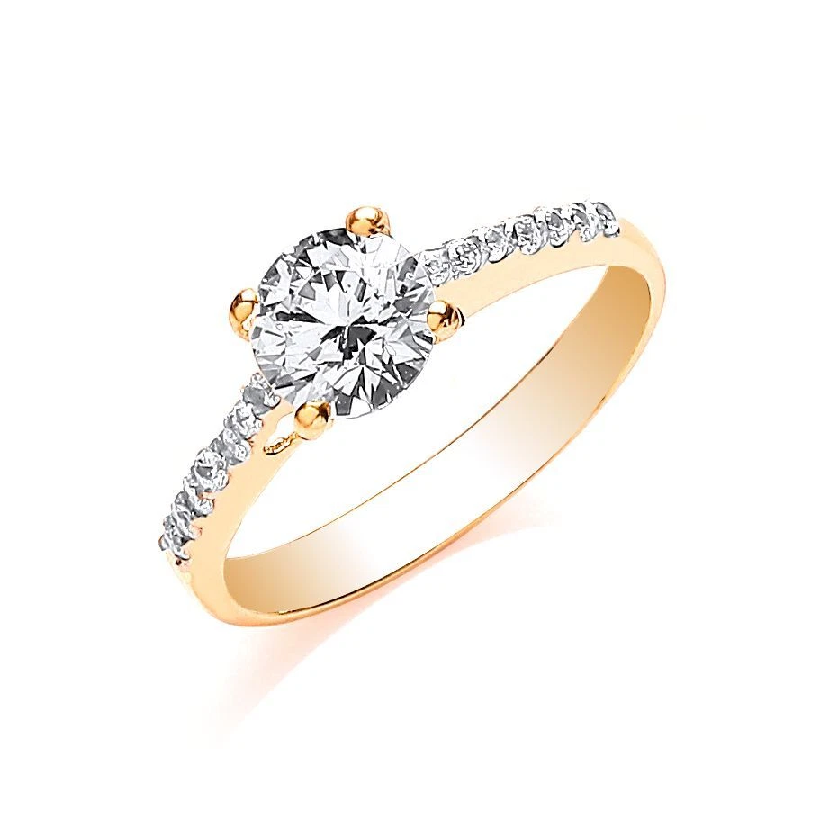 Ladies single stone ring deals