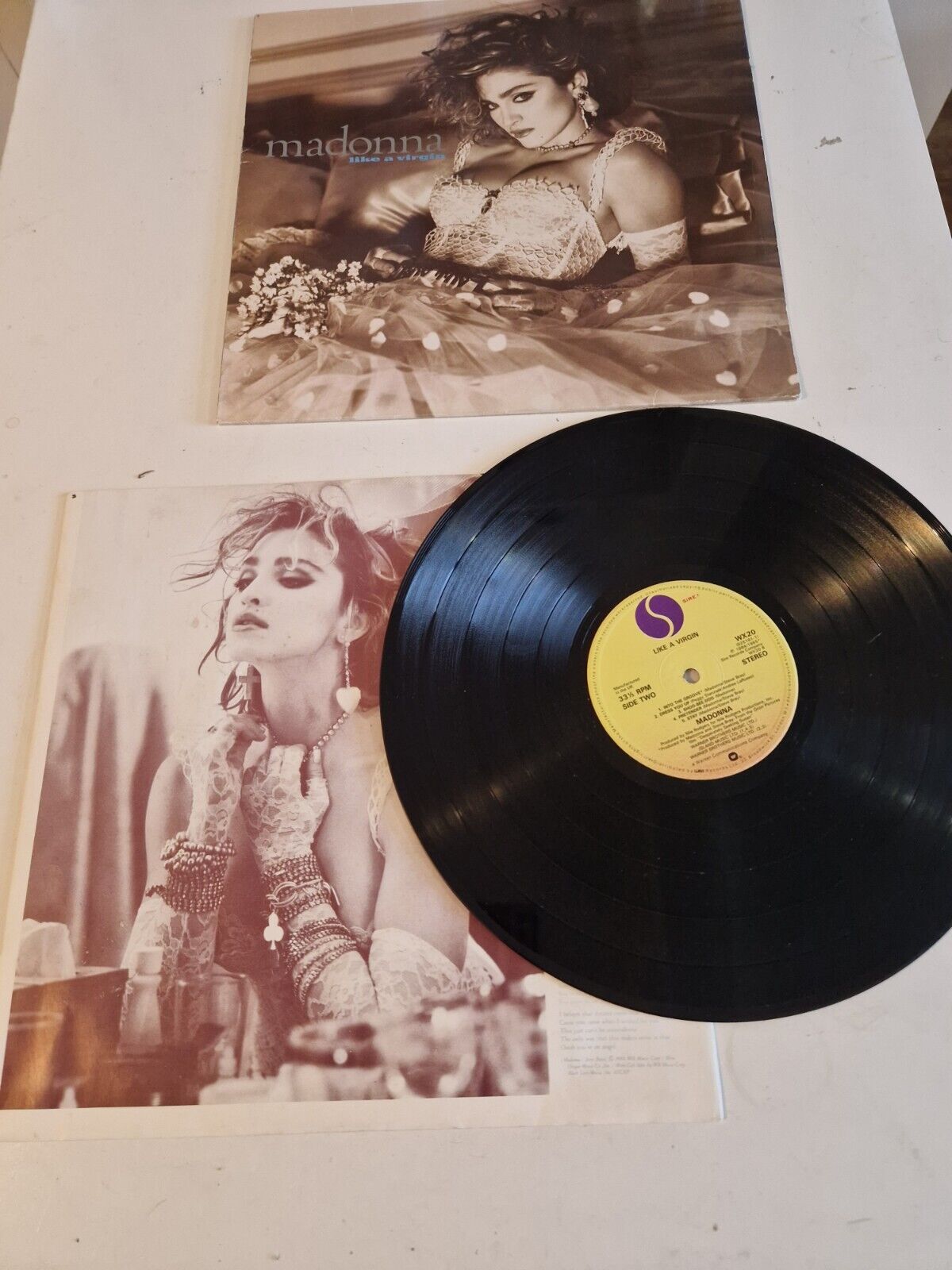 Madonna  like A Virgin 1984 Vinyl Sire Records Album Material Girl with lyrics