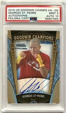 2015 Upper Deck Goodwin Champions GEORGES ST-PIERRE On-Card Auto PSA 9 Auto 10