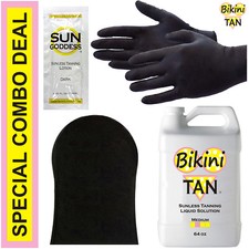 Best Spray Tan Solution - MEDIUM - 64 oz  Sunless Tanning Self Tanner Lotion