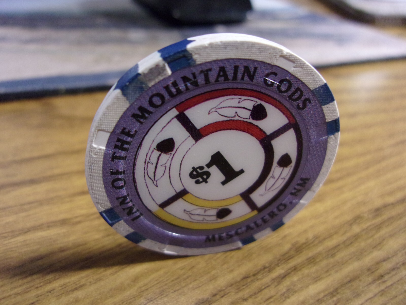 INN OF THE MOUNTAIN GODS CASINO 1 hotel gaming poker chip Mescalero