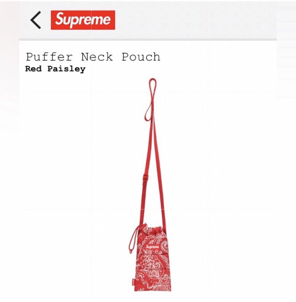 Supreme Puffer Side Bag Red Paisley