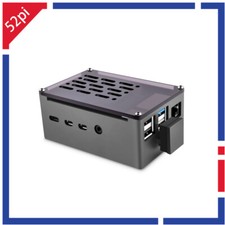 Raspberry Pi 4 Model B Aluminum Case with M.2 SATA SSD Adapter board 3510 Fan