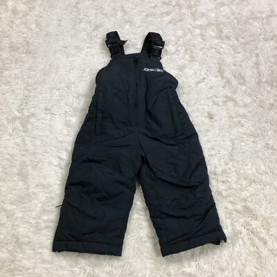 Reebok RBK 2T Infant Boys Black Snow pants Overalls Bib A3