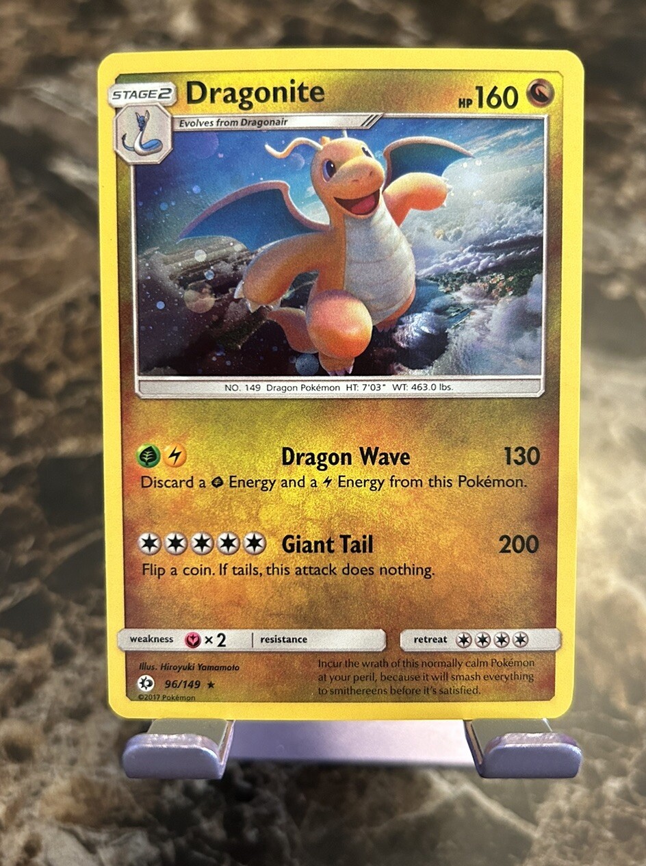 Pokemon DRAGONITE 96/149 Sun & Moon Rare Holo Foil Card TCG NM
