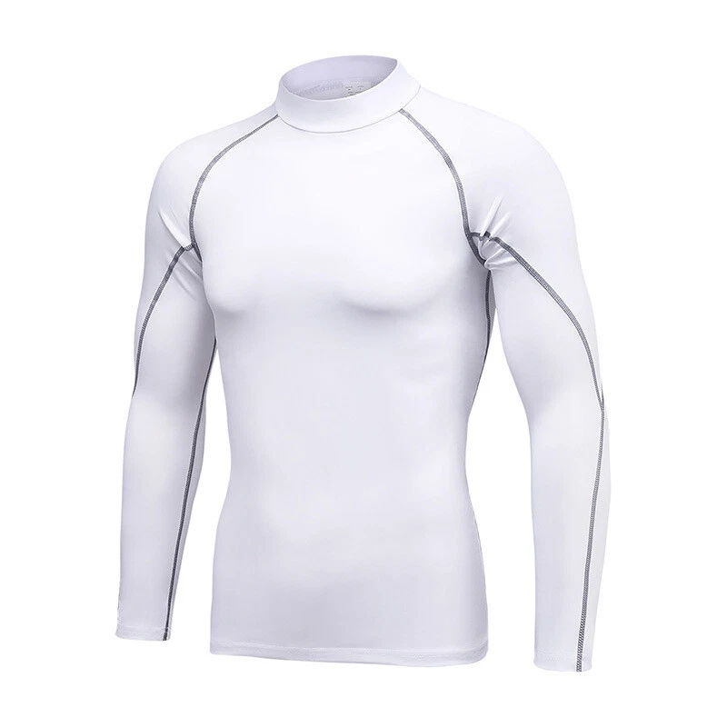 Fitness Sport Slim Shirts Men's Long Sleeve Undershirts Quick Dry Training Tops - Image 4 of 4