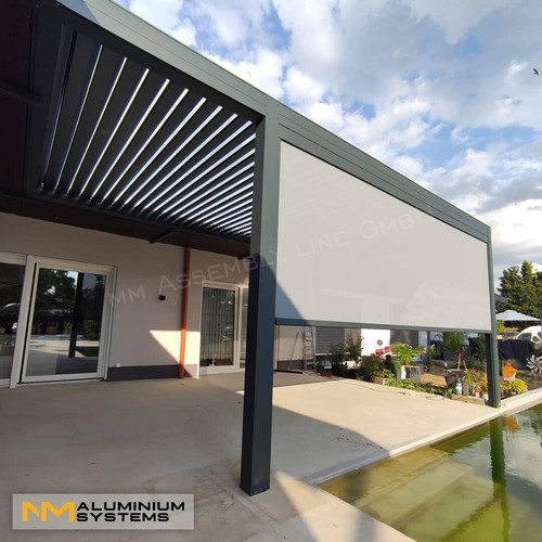 Fenstermarkise Senkrechtmarkise Zip Markise Zip-Screen Terrassendach 1 m x 1,2 m - Bild 20 von 24