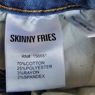 d Skinny Fries Blue Jeans Distressed Medium Wash Denim (24x27) | eBay