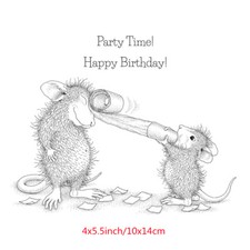 Animal Mouse Holiday Silicone Clear Stamps for DIY Scrapbooking Craft Decor Card