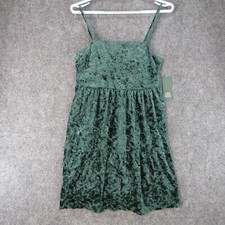 Wild Fable Spaghetti Strap Floral Mini Dress Womens M Medium Dark Green Tard