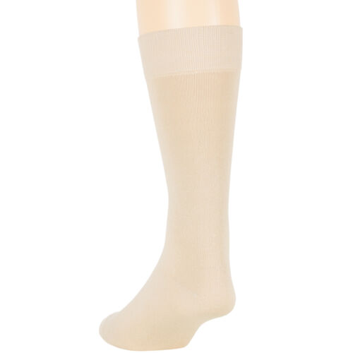 Men's Cotton 6 Pack Dress Business Anti-itch Crew Socks Large 10-13 Light Beige - Picture 6 of 9