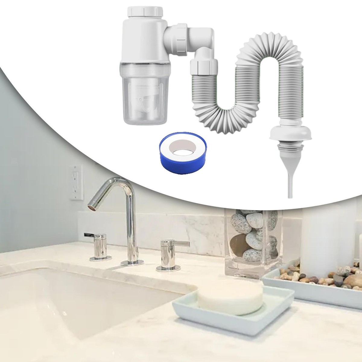 Bathroom Sink Drain Fittings For Plumbing Flexible Anti Odor Drain