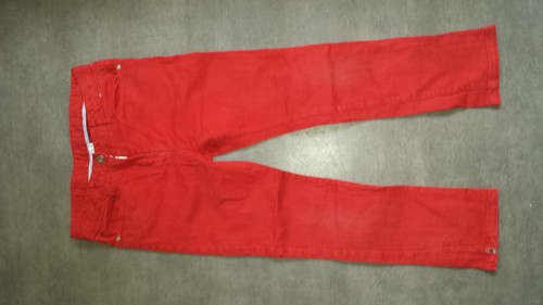 Pantalon Slim Garçon Jacadi Velours Rouge - Taille 6 Ans - Très Bon état