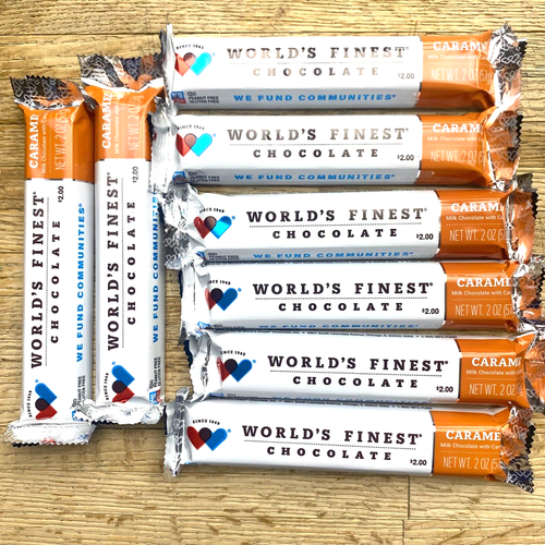 8x World's Finest Chocolate caramel Milk Chocolate for school