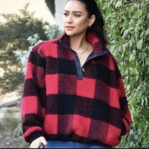 Buffalo Plaid Sherpa Pullover Size 