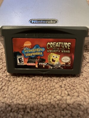SpongeBob SquarePants: Creature from the Krusty Krab (Nintendo GBA) Tested&Works