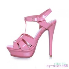 Women's Candy Color Super High Heel Party Prom Shoes Platform Sandals Stage Club
