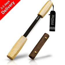 Hutsuls Straight Draw Knife Woodworking Tool 5.3" Leather Sheath Debarking Tool