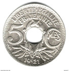 5 Centimes Lindauer Petit Module 1921