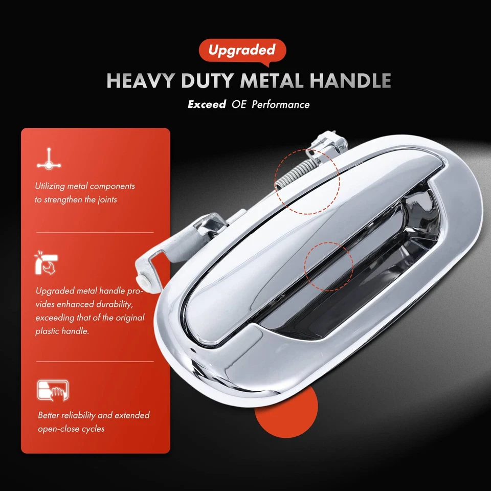 Manija de puerta exterior de metal mejorada para Ford F-150 F-250 Expedition delantera derecha Foto 3 de 4