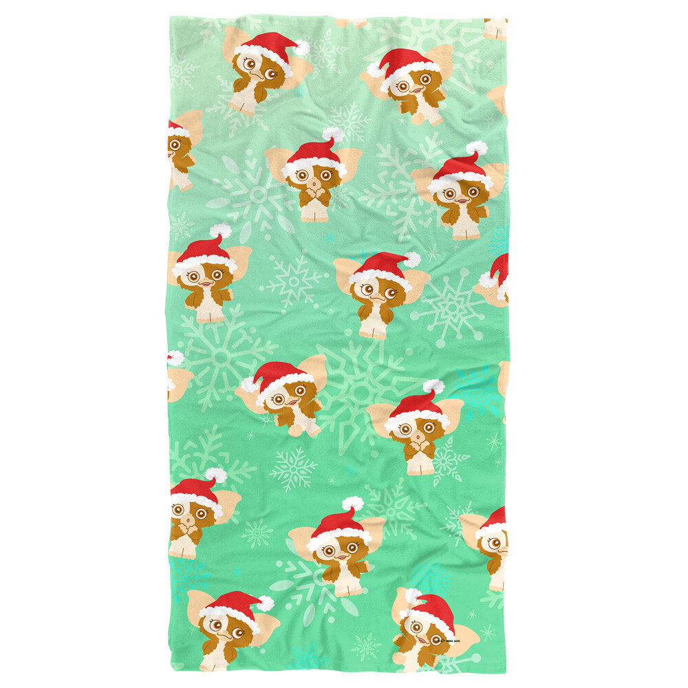 Gremlins Gizmo Santa Hat Pattern Beach Towel 30x60 Inches