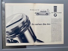 1963 BMW Die neue Klasse 1500 1800 Original Vintage Advert Werbung Reklame