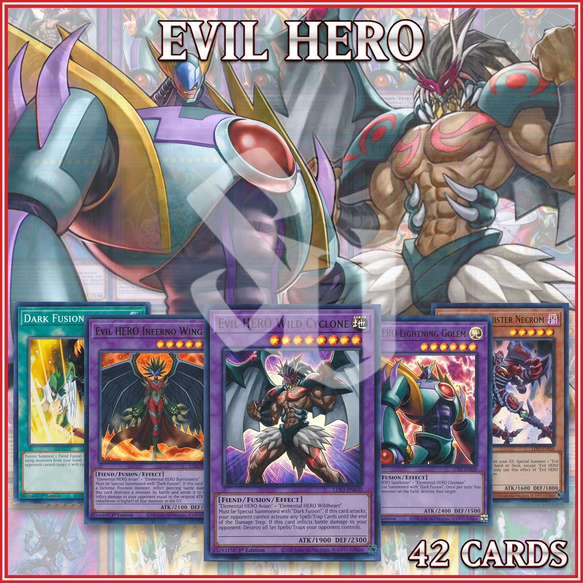 EVIL HERO DECK 42 | Infernal Prodigy Golem Sinister Necrom Wild