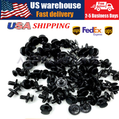 100X Fasteners Trim Panel Clips Bumper Fender Push Pin Rivets For - Foto 6