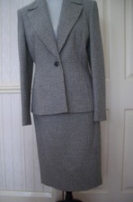 Feraud Ladies Check Skirt Suit Made In Germany Size 40(d) 14 Uk