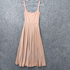 Reformation Dress Xs Rou Midi Skater Blush Swing Casual Minimalist Femininie