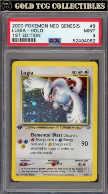 PSA 9 ⭐️ 2000 Pokemon 1st Edition Lugia #9 Neo Genesis PSA 9 ⭐️ 2000 Pokemon 1st Edition Lugia #9 Neo Genesis