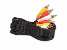 Your Cable Store 25 Foot RCA Audio/Video 3 Male to 3 25 feet, Black