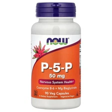 Now Foods P-5-P 50 mg 90 Veg Capsules GMP Quality Assured, Kosher, Vegan,