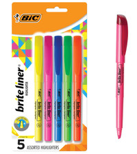 5-Count Brite Liner Highlighters, Chisel Tip, School Supplies for Students and T