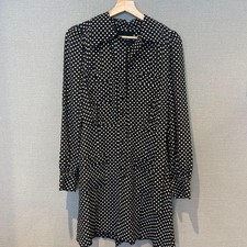Marc Jacobs The Shirt Dress L/S Dot Black/White Size 4