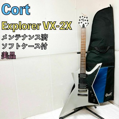 美品 Cort Explorer エクスプローラー VX-2X グレー Cort Explorer VX-2X Electric Guitar Grey EMG Pickups