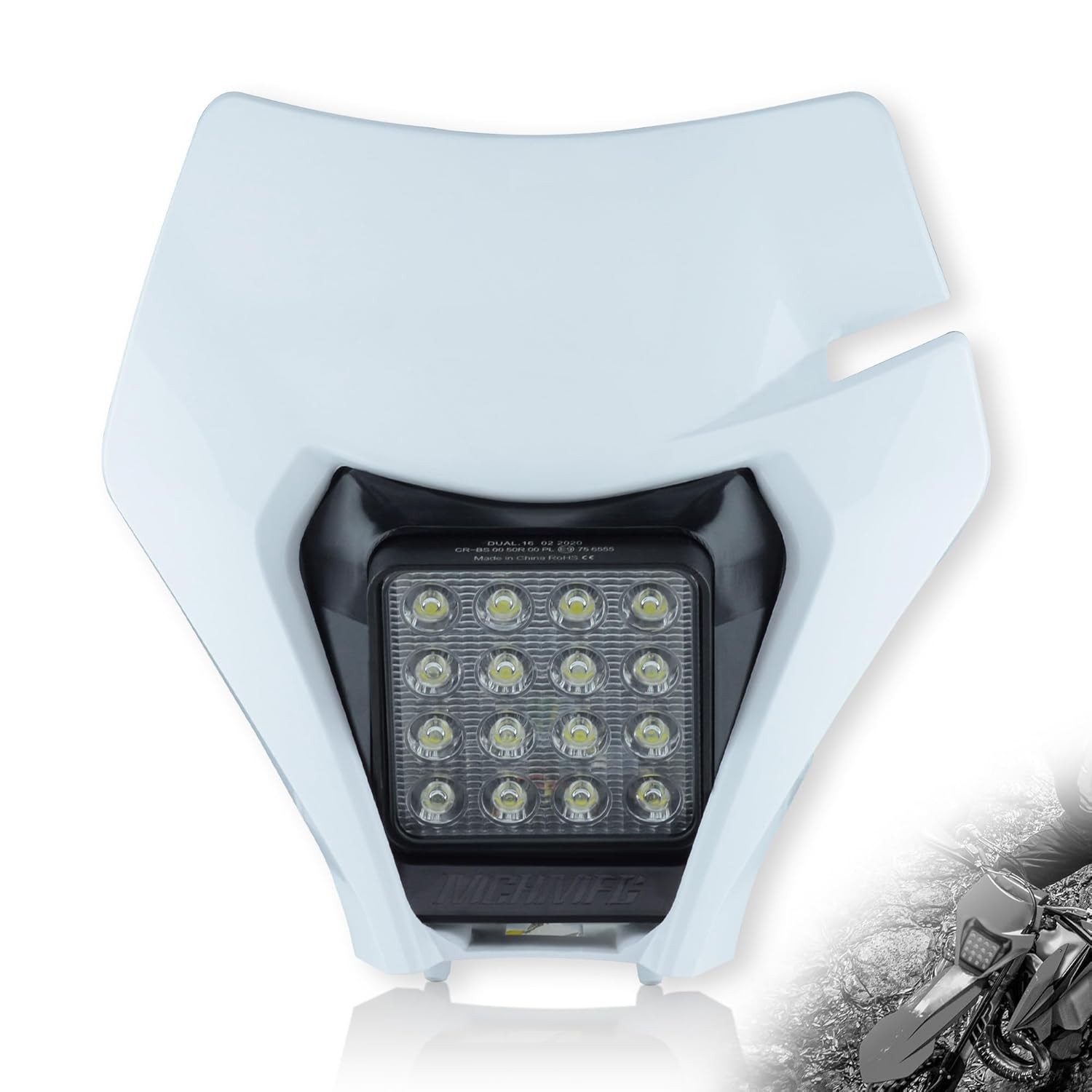 LED Dirt Bike Headlight Kit Pit Bike Enduro Universal Racebi