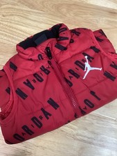 Youth Jordan Insulated Puffer Vest 4 XS Red/black/white Jumpman