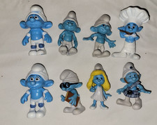 SMURFS Figures Mixed Lot 8 McDonald's Toys